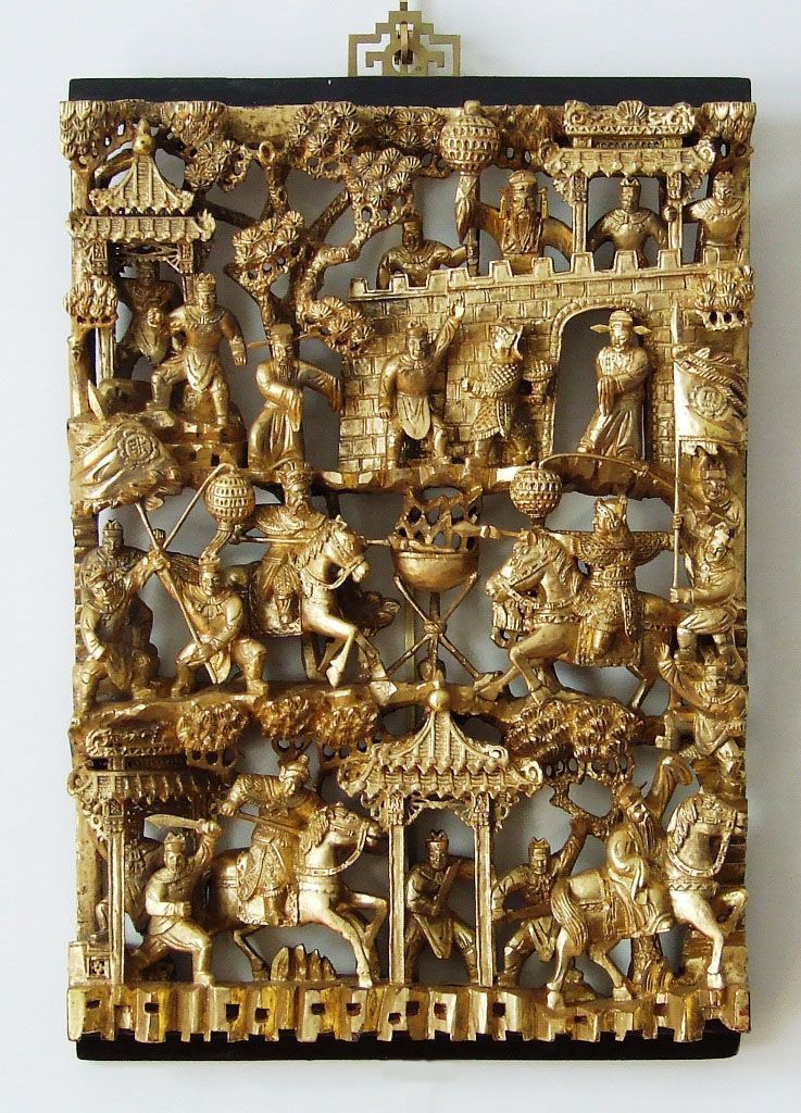 Asian carved panels