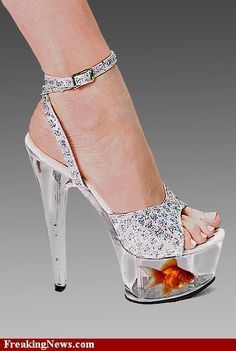 Stripper shoes with fish