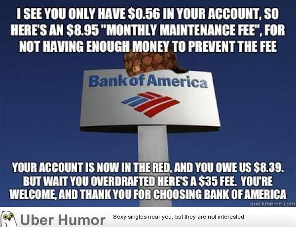 Grasshopper reccomend Fuck you bank of america