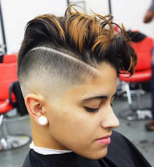 Shaved mohawk styles