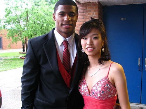 Asian man and black woman love