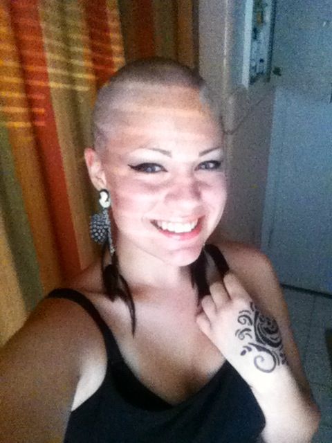 Cute girl shaved