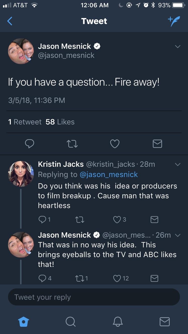 Muffin reccomend Jason mesnick asshole