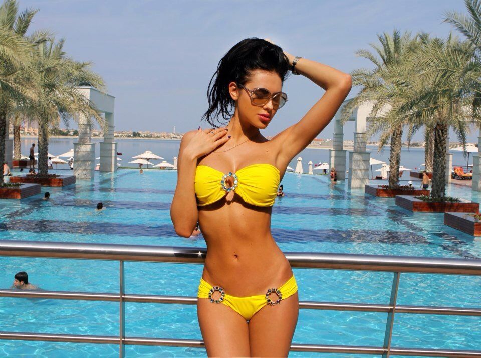 Russian yellow bikini