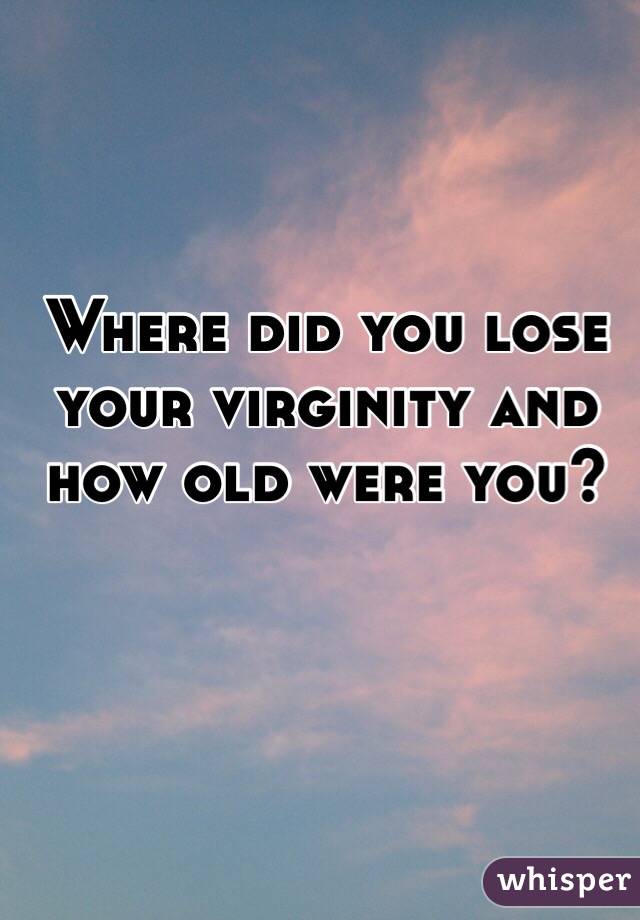 When will you lose your virginity