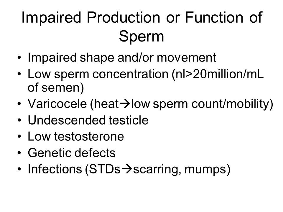 Buildup of sperm causes knot