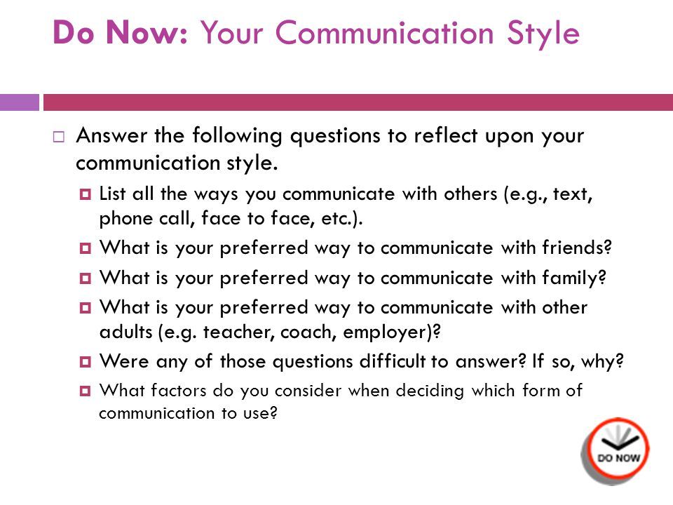 Merlot reccomend Communication style in adults