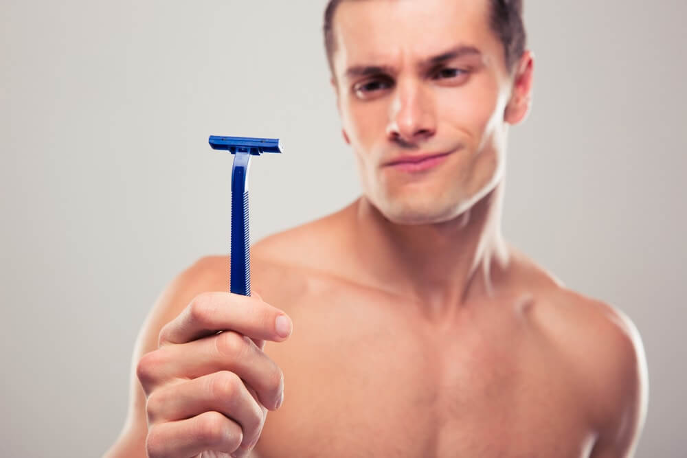 Shaved men penis
