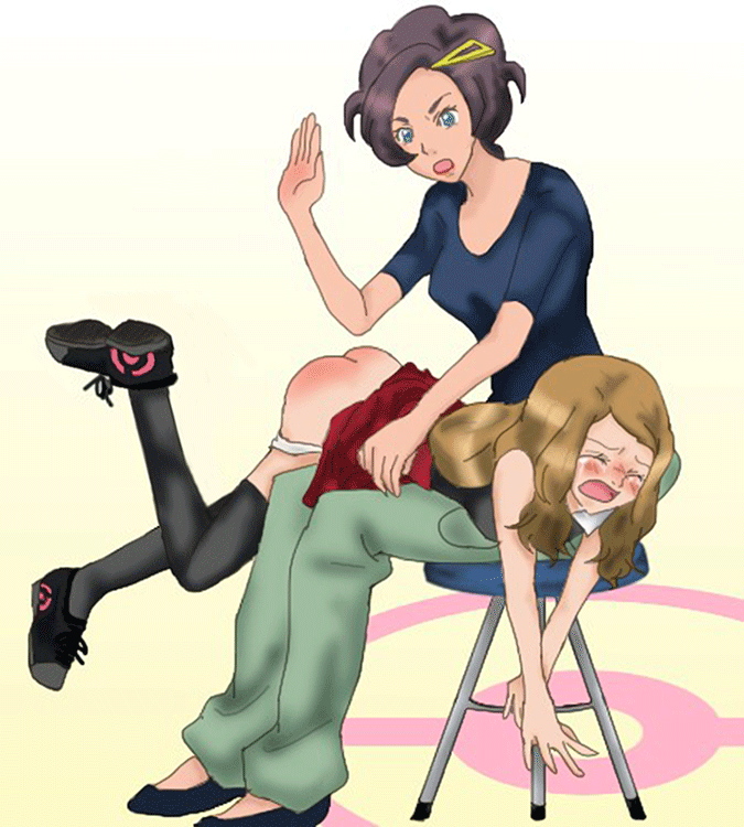 Erotic spanking animation . Adult archive.