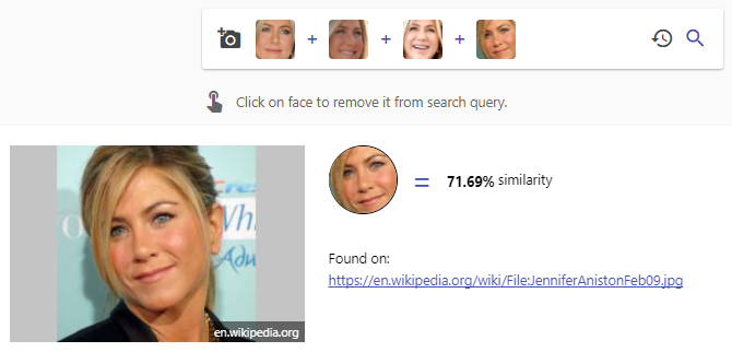 Dolce reccomend Facial recognition web search