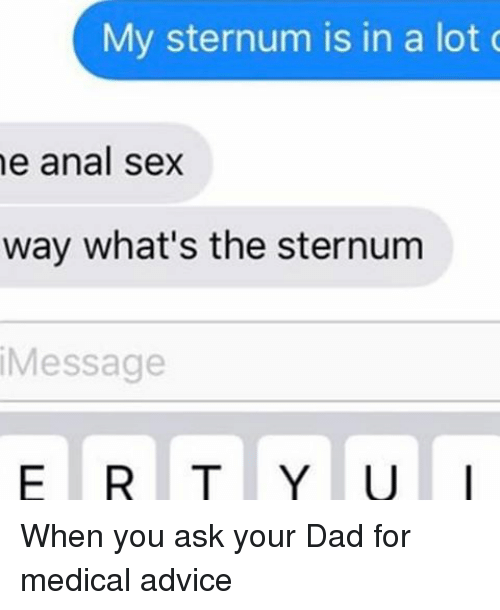 Medical advice for anal sex 