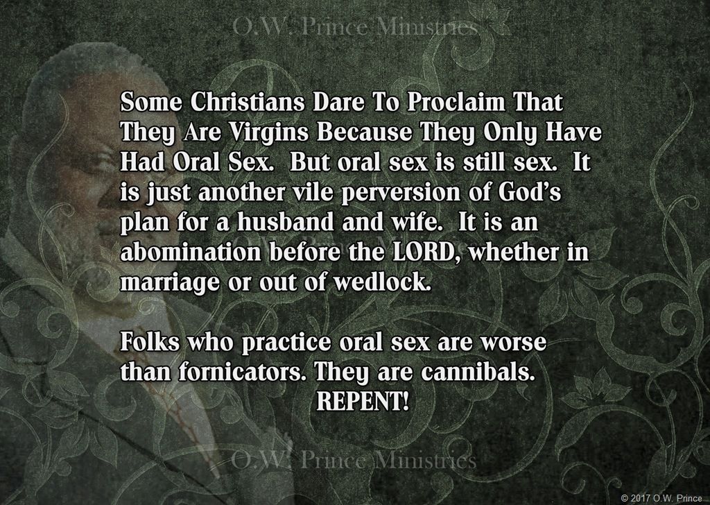 Buzz A. reccomend Should christians have oral sex