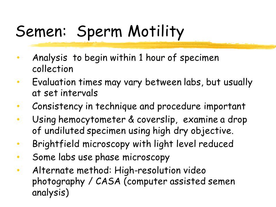 Wind reccomend Sperm motility semen analysis