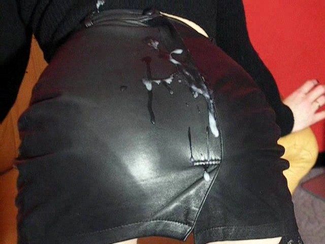 best of Leather a skirt on Spunk