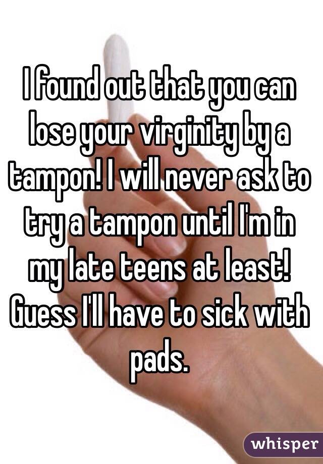 Cirrus reccomend Tampon and virginity